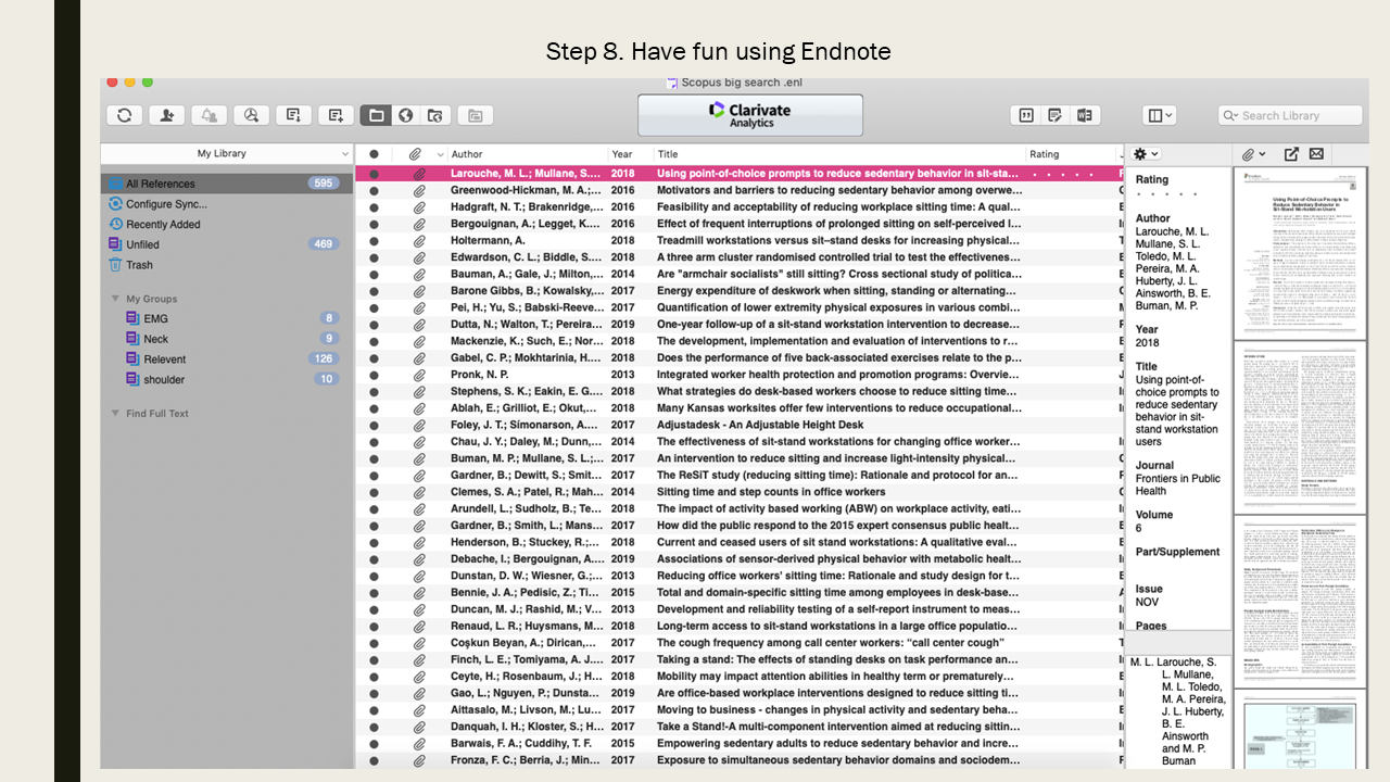Get started with EndNote — slide 7